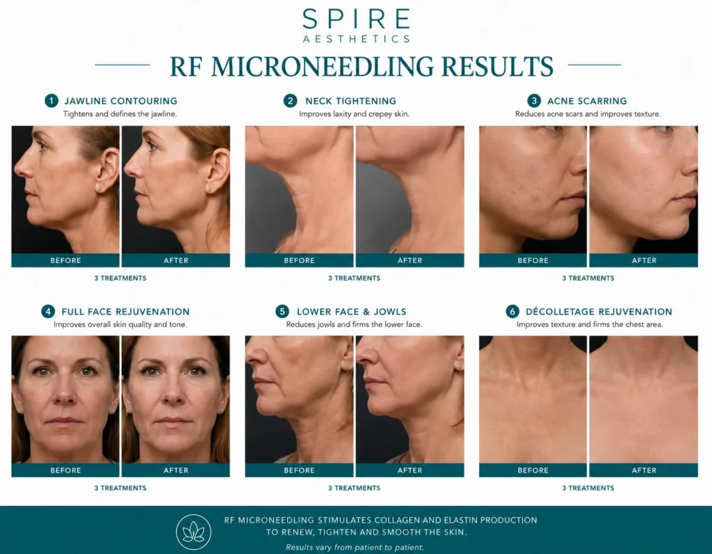RF Microneedling Skin tightening Frimley results