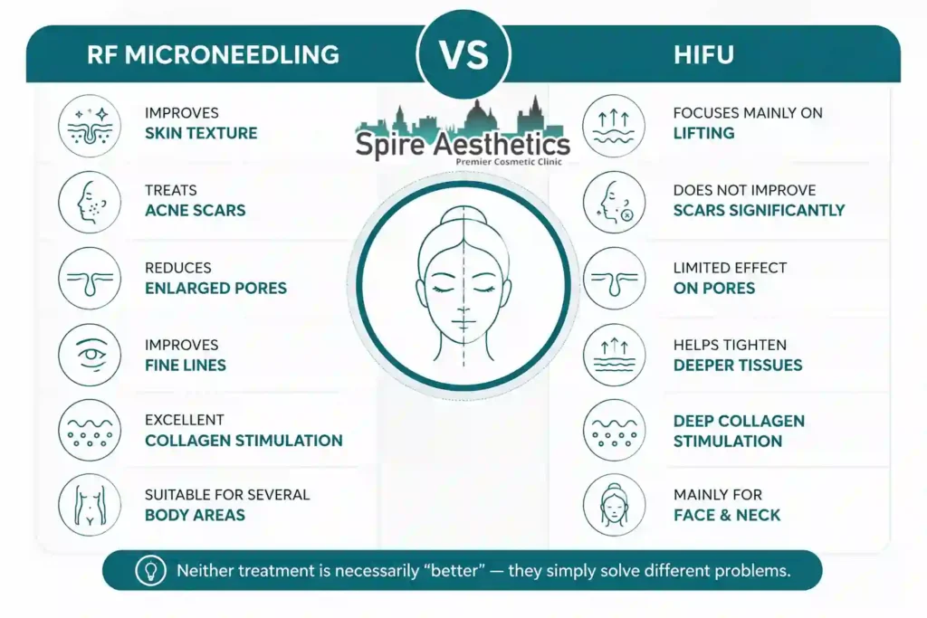 RF Microneedling vs HIFU: Which Treatment Gives Better Results Frimley?